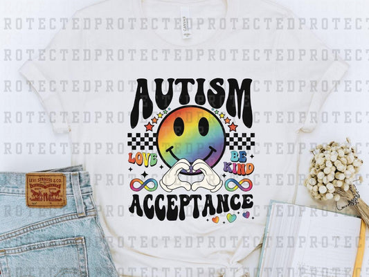 AUTISM ACCEPTANCE RAINBOW - DTF TRANSFER