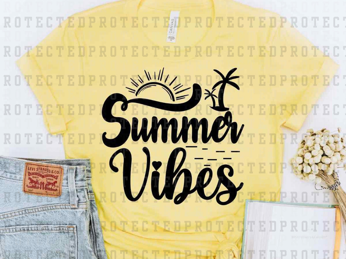 SUMMER VIBES *SINGLE COLOR* - DTF TRANSFER