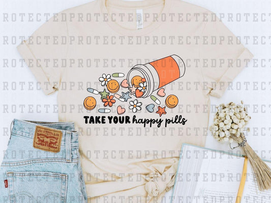 TAKE YOUR HAPPY PILLS CORAL - DTF TRANSFER