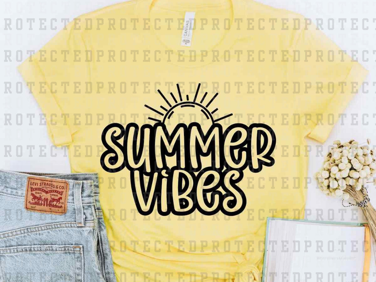 SUMMER VIBES *SINGLE COLOR* - DTF TRANSFER