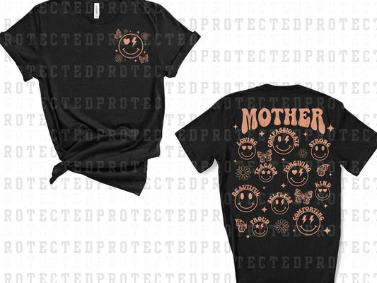 MOTHER SMILEY (SINGLE COLOR/POCKET/BACK) - DTF TRANSFER