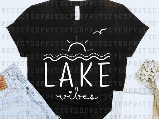 LAKE VIBES WAVES SUN *SINGLE COLOR* - DTF TRANSFER