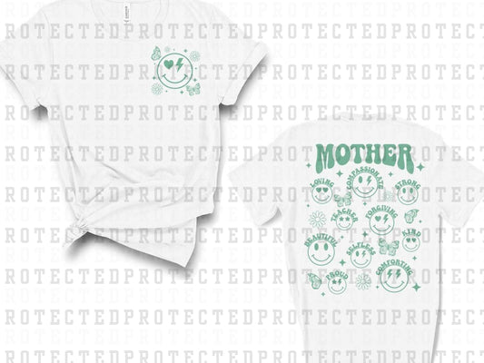 MOTHER SMILEY (SINGLE COLOR/POCKET/BACK)- DTF TRANSFER