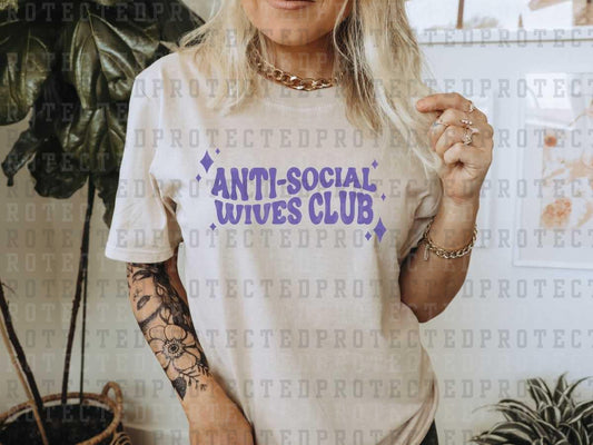 ANTISOCIAL WIVES CLUB *SINGLE COLOR* - DTF TRANSFER