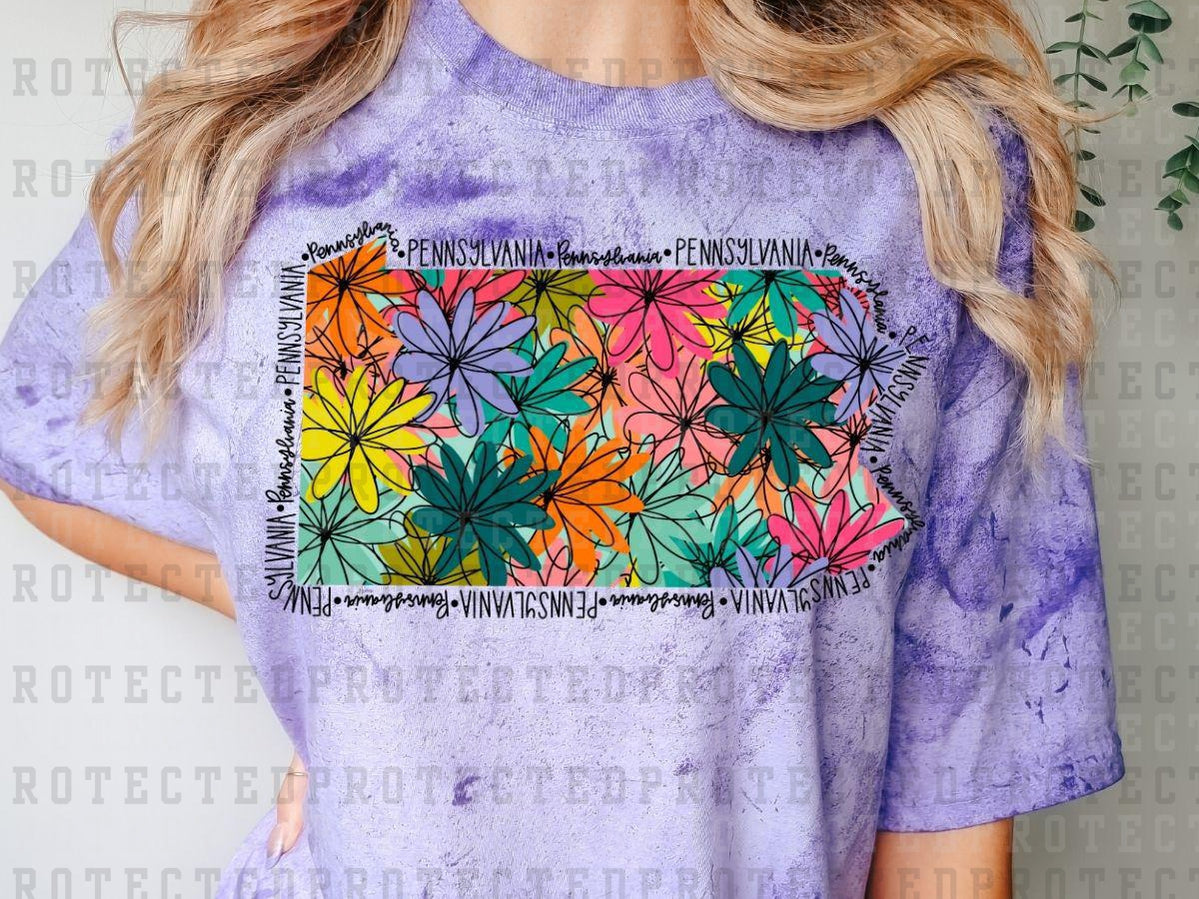 FLORAL STATES *ADULT SIZES* - DTF TRANSFER