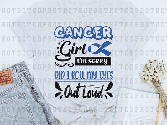 CANCER GIRL BLUE AWARENESS - DTF TRANSFER
