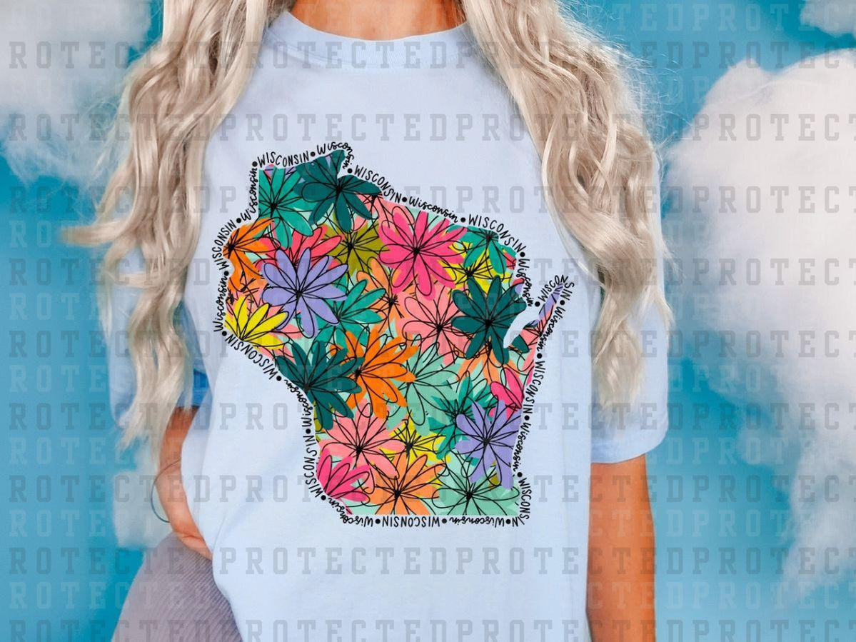 FLORAL STATES *ADULT SIZES* - DTF TRANSFER