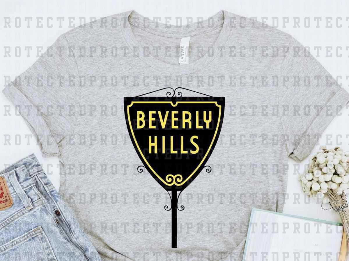 BEVERLY HILLS SIGN  - DTF TRANSFER