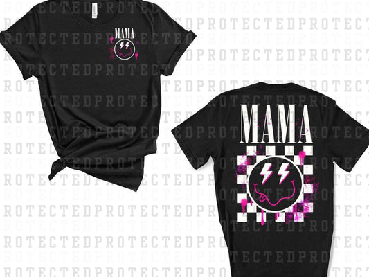 MAMA SMILEY CHECKER (POCKET/BACK)- DTF TRANSFER