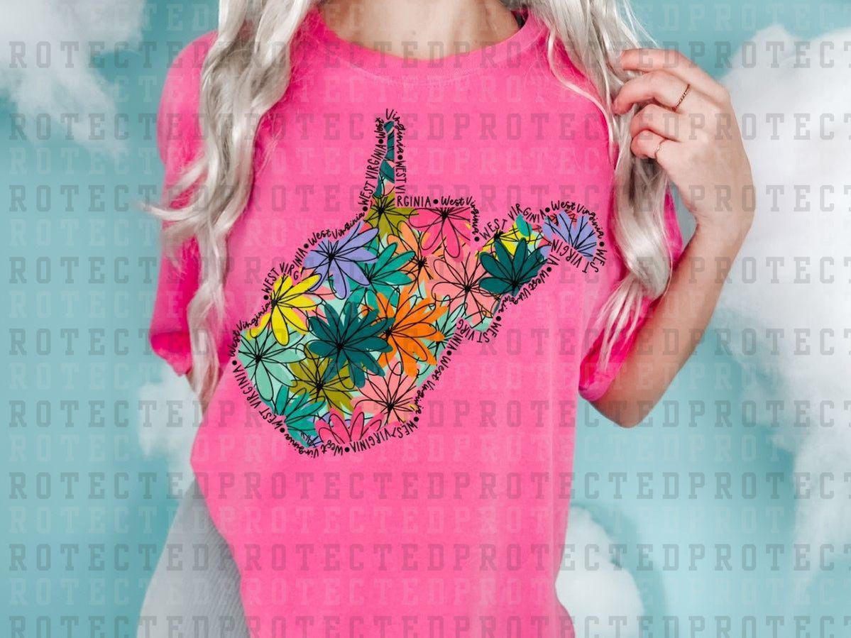 FLORAL STATES *ADULT SIZES* - DTF TRANSFER