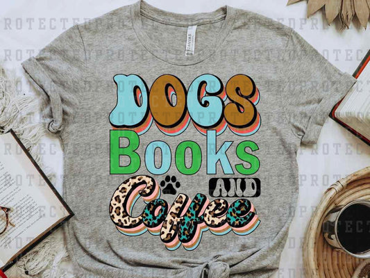 DOGS BOOKS AND COFFEE - DTF TRANSFER