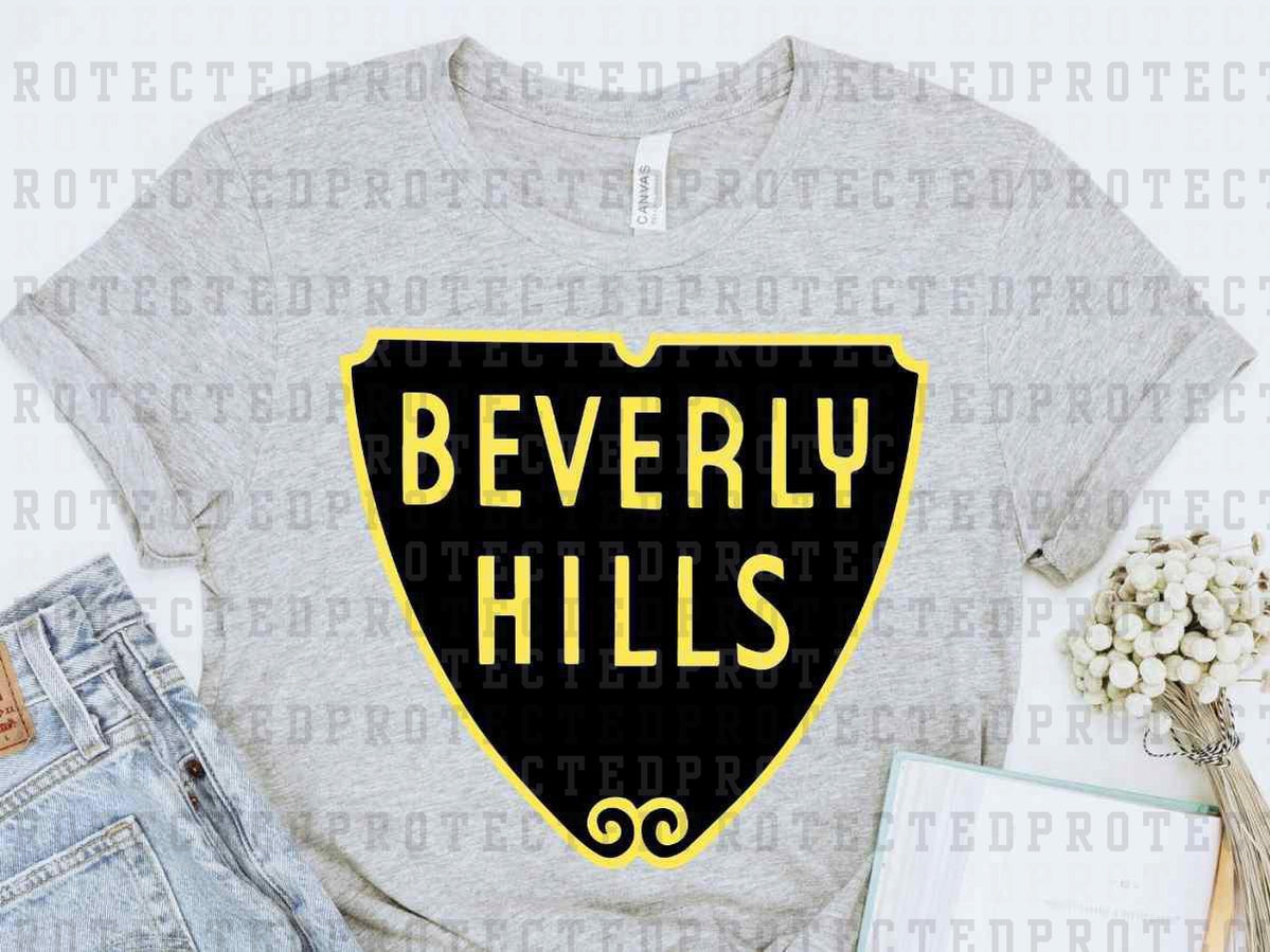 BEVERLY HILLS YELLOW  - DTF TRANSFER