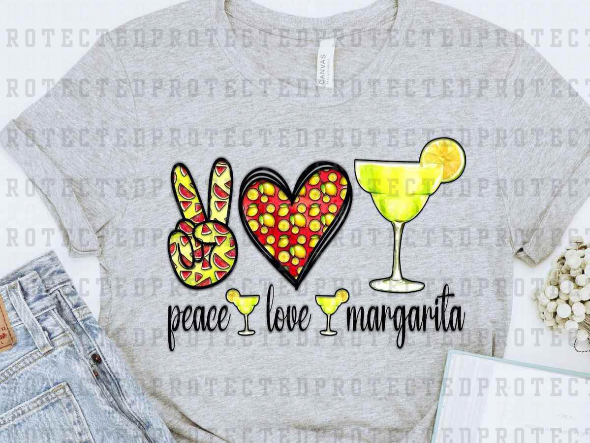 PEACE LOVE MARGARITAS - DTF TRANSFER