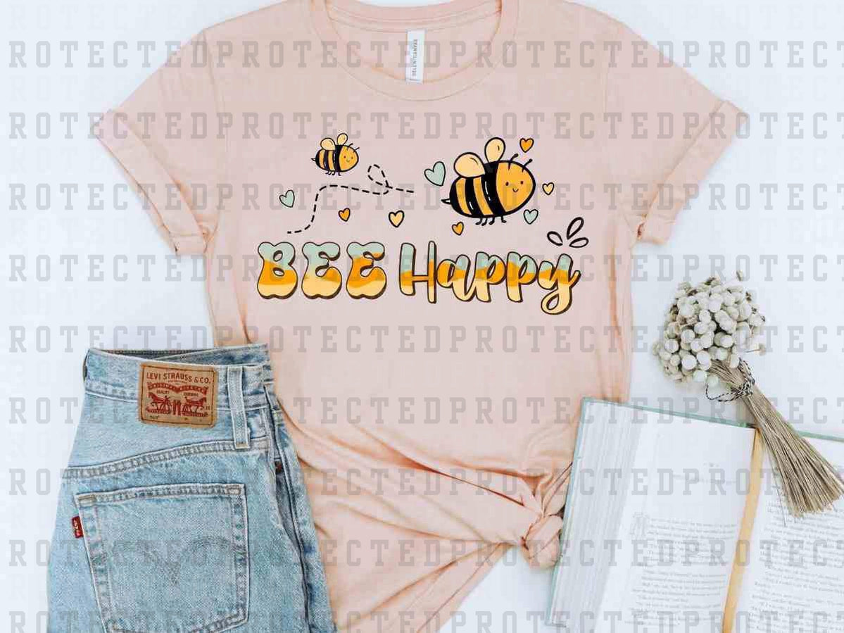 BEE HAPPY - DTF TRANSFER