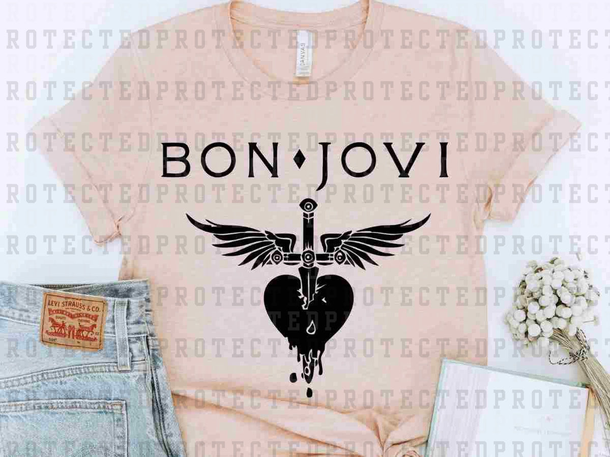 BON JOVI *SINGLE COLOR* - DTF TRANSFER