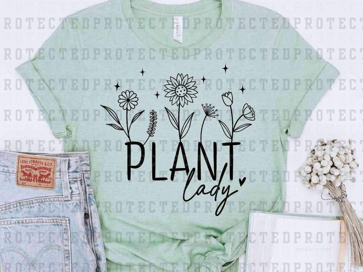 PLANT LADY HEART *SINGLE COLOR* - DTF TRANSFER