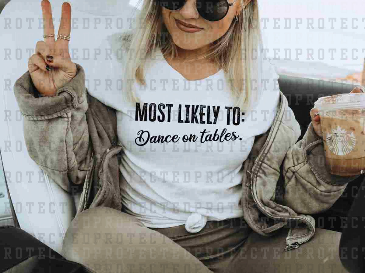 DANCE ON TABLES *SINGLE COLOR* - DTF TRANSFER