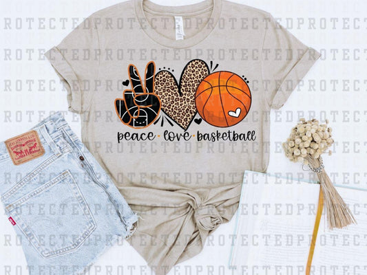 PEACE LOVE BASKETBALL - DTF TRANSFER