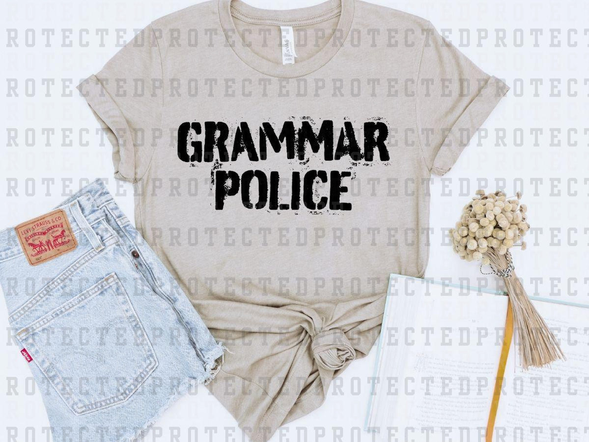 GRAMMAR POLICE *SINGLE COLOR* - DTF TRANSFER