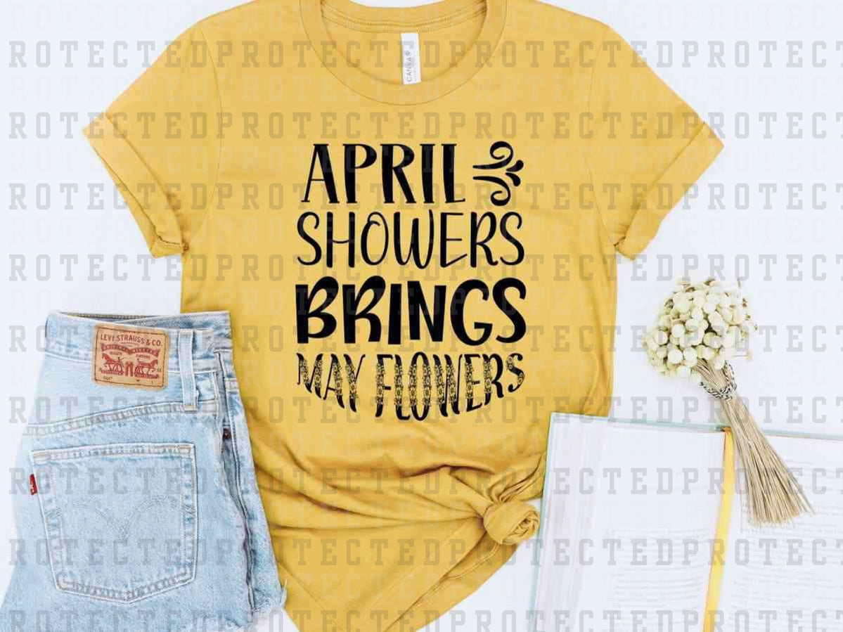 APRIL SHOWERS *SINGLE COLOR* - DTF TRANSFER