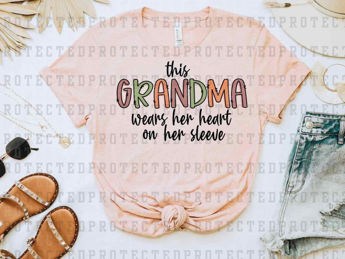 THIS GRANDMA WEARS HER HEART - DTF TRANSFER