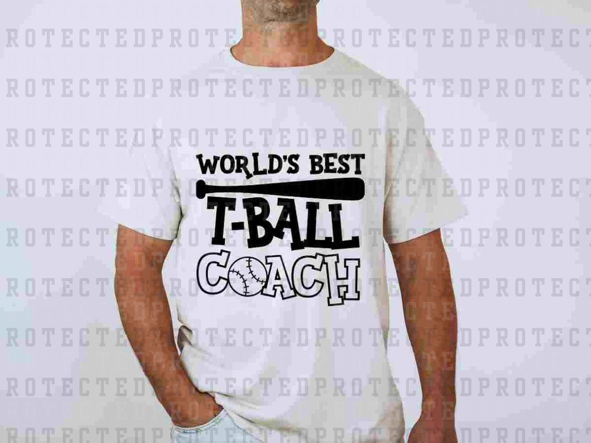 WORLDS BEST TBALL COACH *SINGLE COLOR* - DTF TRANSFER