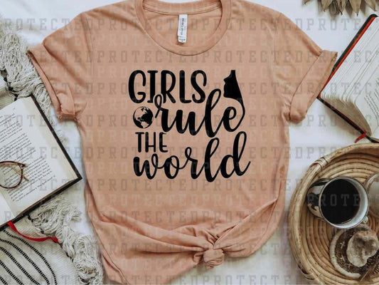 GIRLS RULE THE WORLD *SINGLE COLOR* - DTF TRANSFER