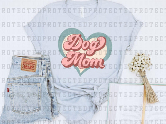 DOG MOM RETRO HEART - DTF TRANSFER