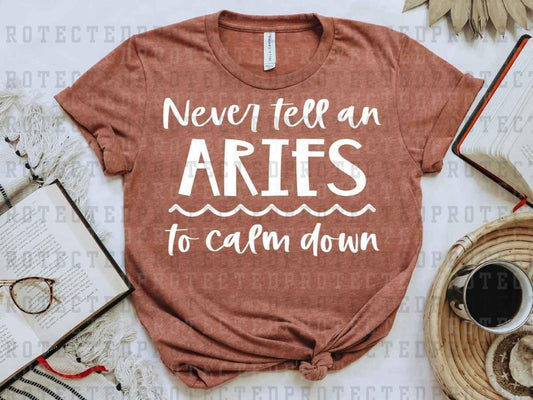 NEVER TELL A ARIES *SINGLE COLOR* - DTF TRANSFER