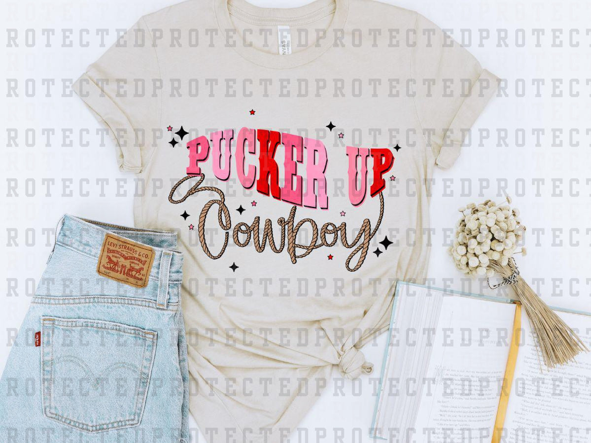 PUCKER UP COWBOY - DTF TRANSFER