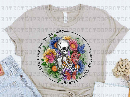 MENTAL HEALTH MATTERS SKELETON FLORAL - DTF TRANSFER