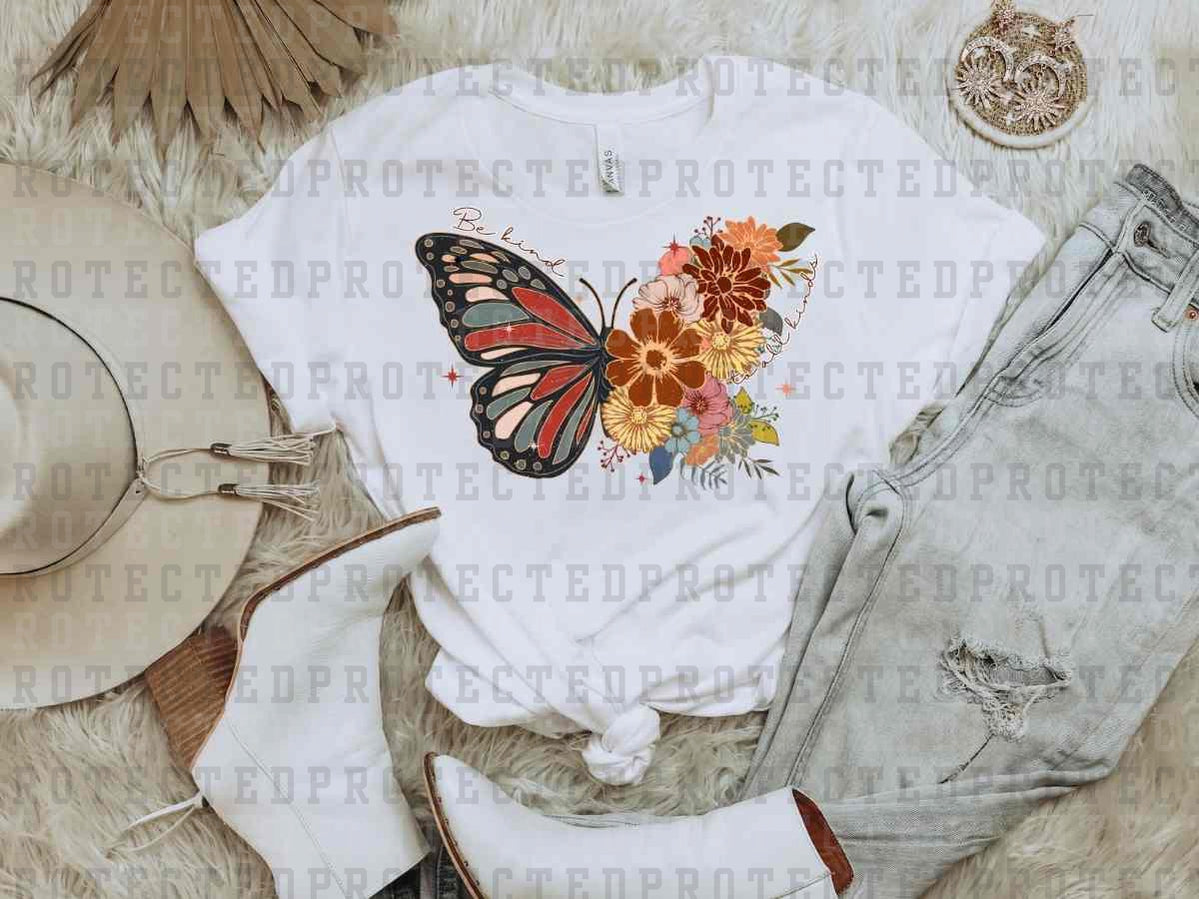 FLORAL BUTTERFLY - DTF TRANSFER