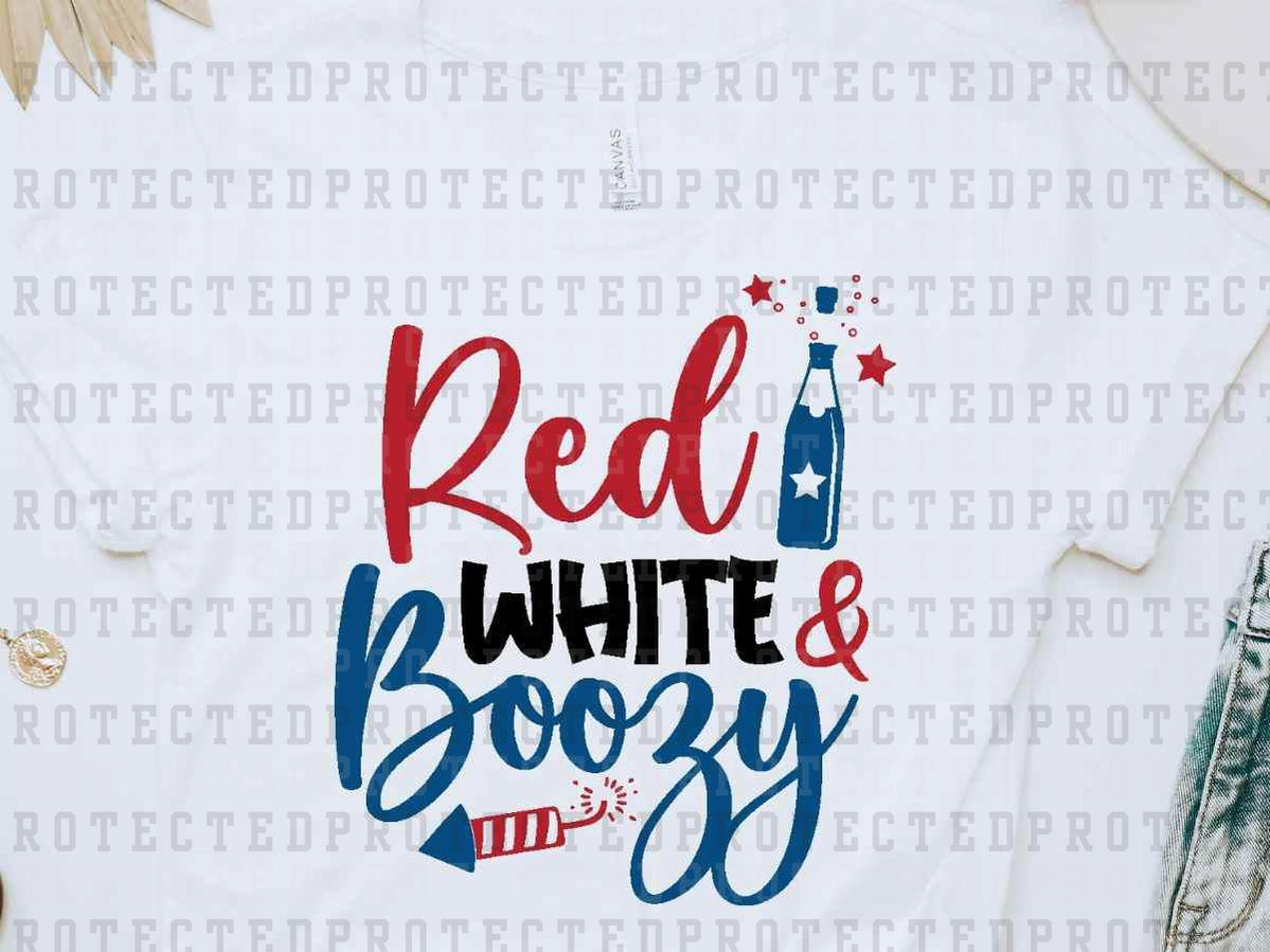 RED WHITE AND BOOZY - DTF TRANSFER