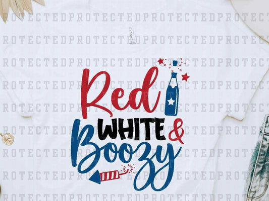 RED WHITE AND BOOZY - DTF TRANSFER