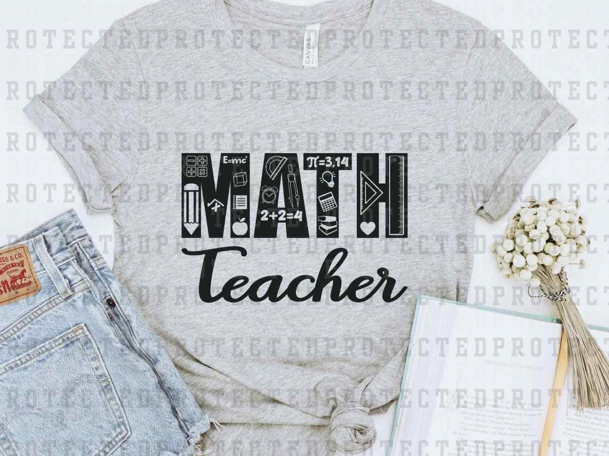 MATH TEACHER *SINGLE COLOR* - DTF TRANSFER