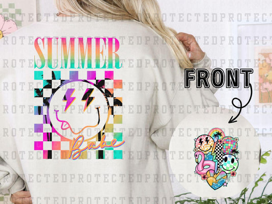 SUMMER BABE (POCKET/BACK) - DTF TRANSFER