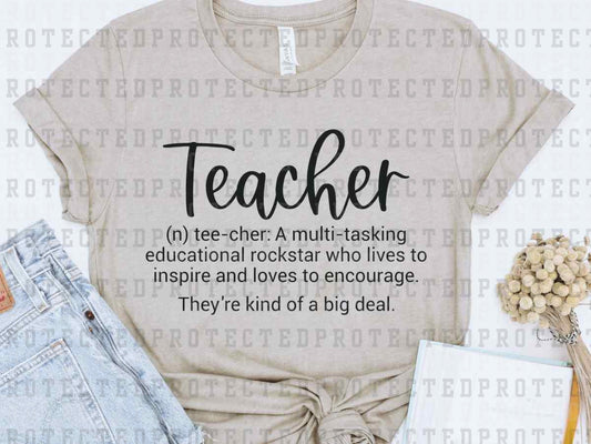 TEACHER DEFINITION *SINGLE COLOR* - DTF TRANSFER