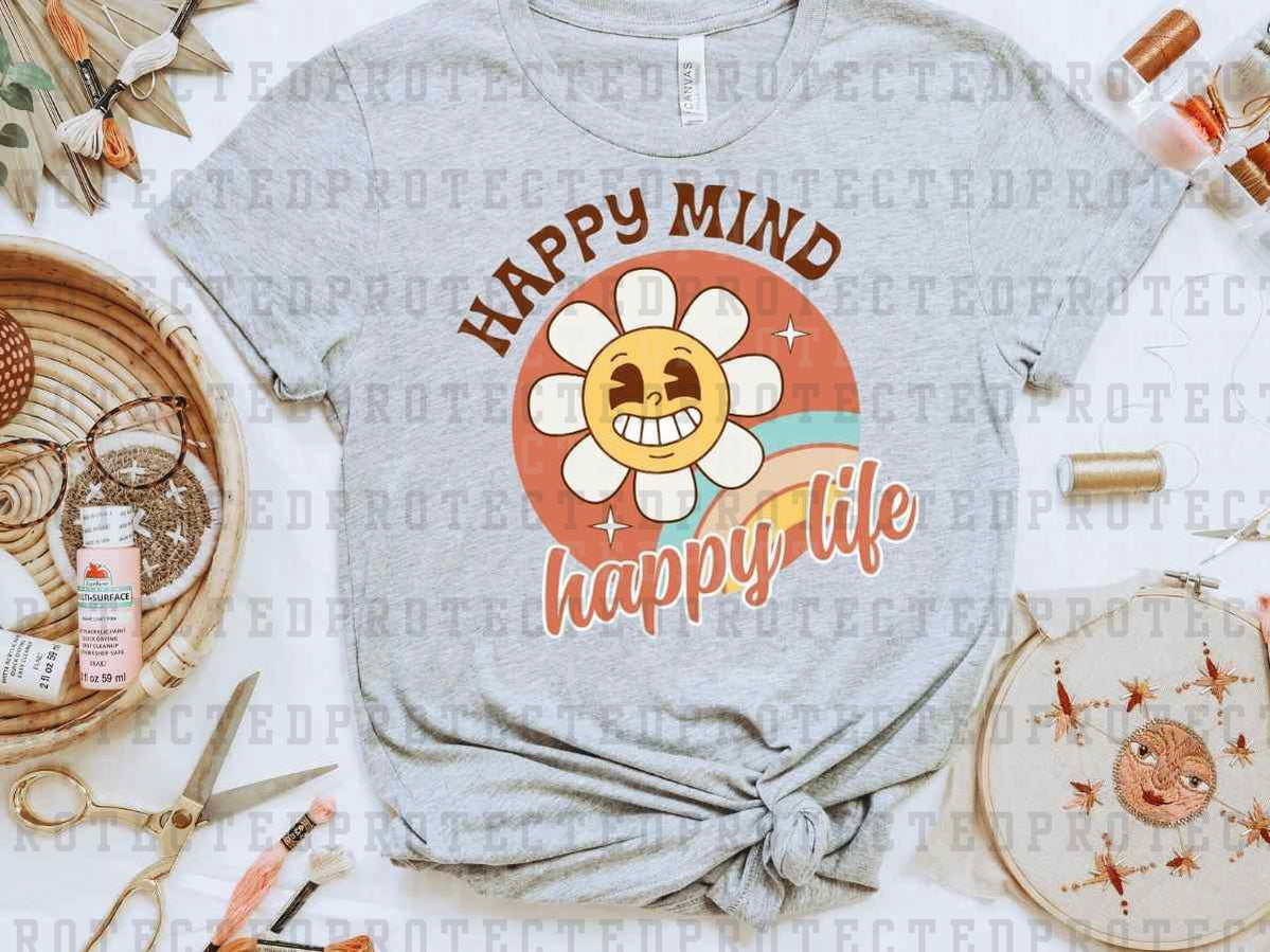 HAPPY MIND HAPPY LIFE - DTF TRANSFER