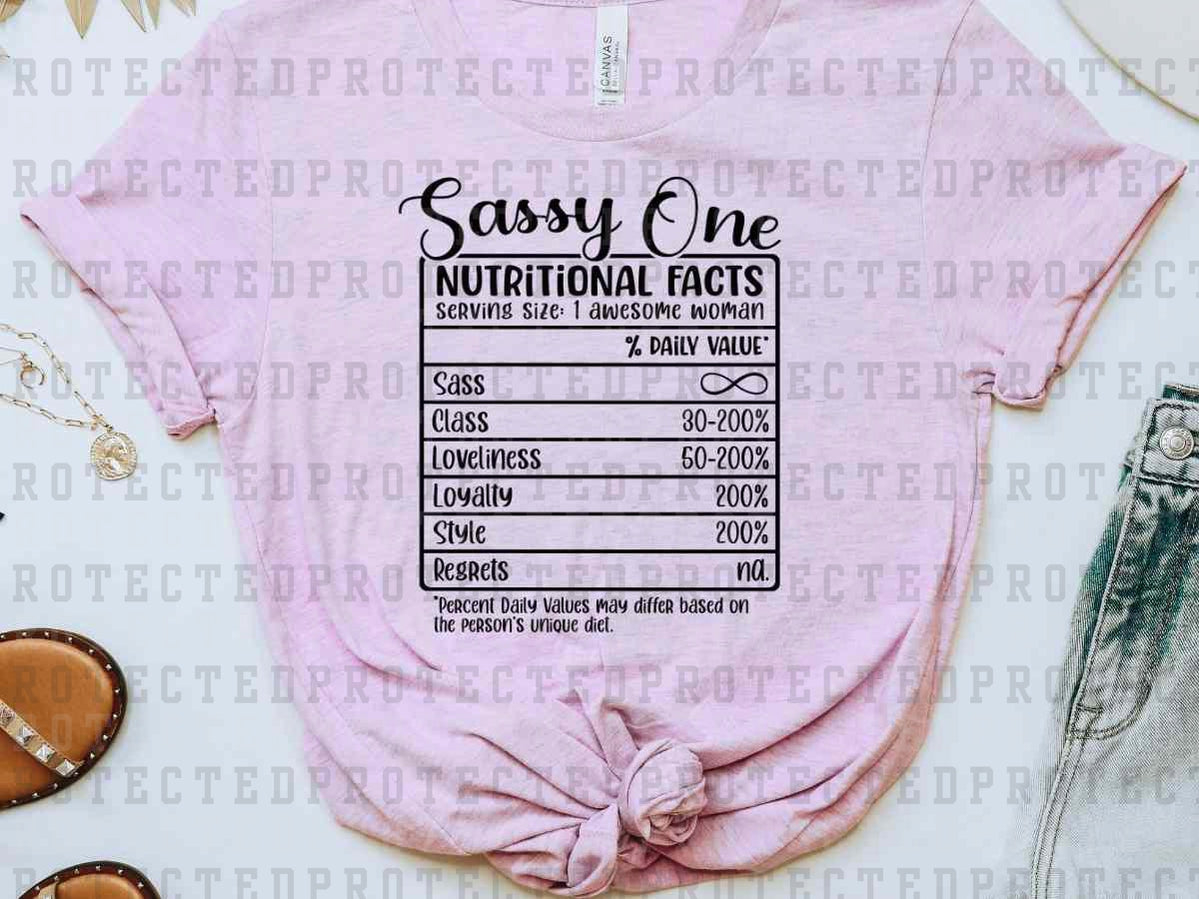 SASSY ONE *SINGLE COLOR* -  DTF TRANSFER