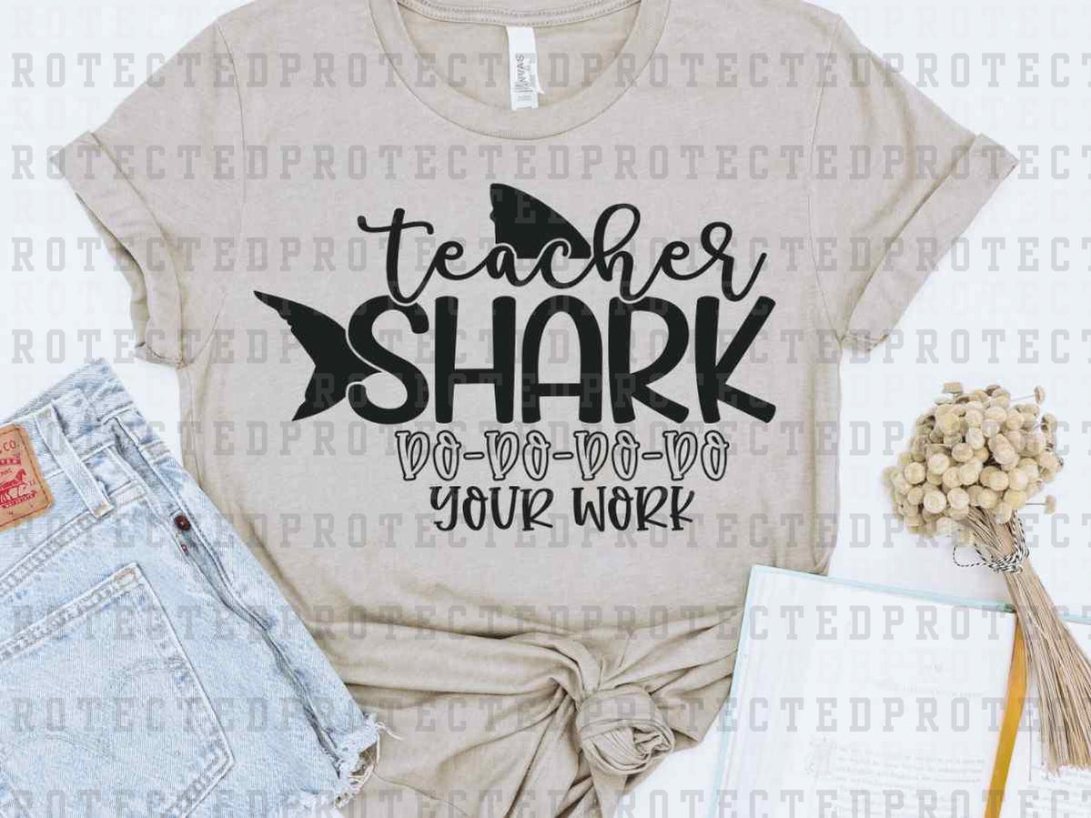 TEACHER SHARK *SINGLE COLOR* - DTF TRANSFER