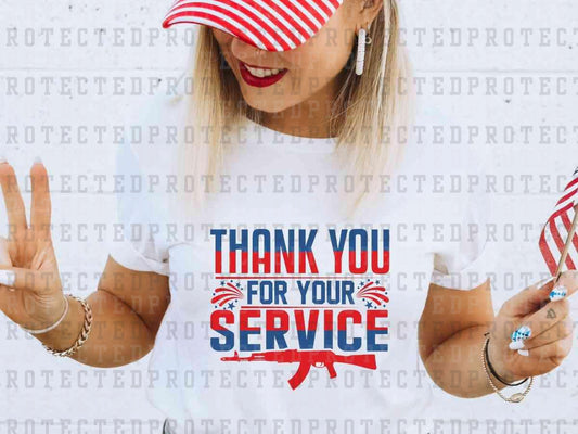 THANK YOU FOR YOUR SERVICE - DTF TRANSFER