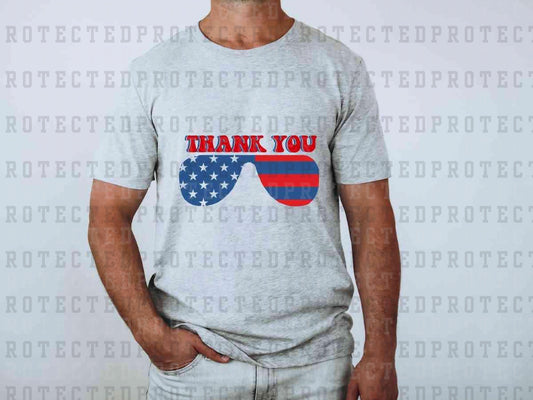 PATRIOTIC THANK YOU SHADES - DTF TRANSFER