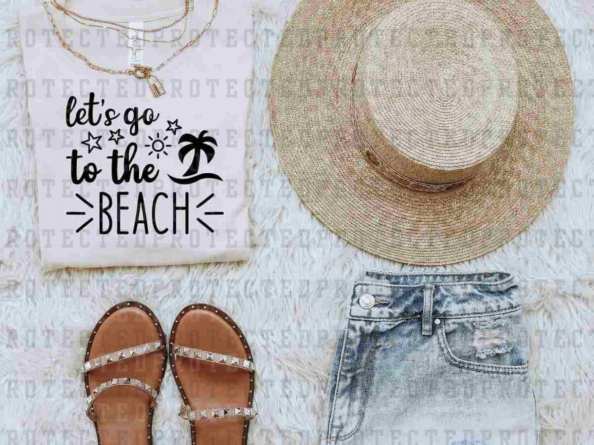 LET'S GO TO THE BEACH *SINGLE COLOR* - DTF TRANSFER