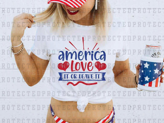 AMERICA LOVE IT OR LEAVE IT - DTF TRANSFER