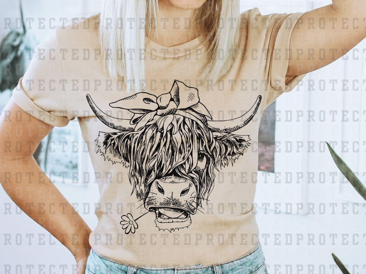 HIGHLAND COW *SINGLE COLOR* - DTF TRANSFER