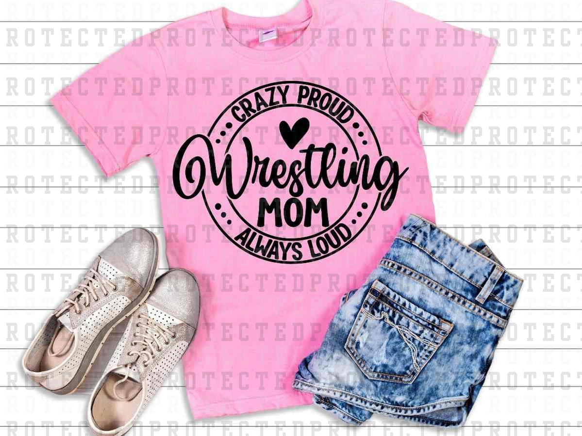 WRESTLING MOM *SINGLE COLOR* - DTF TRANSFER