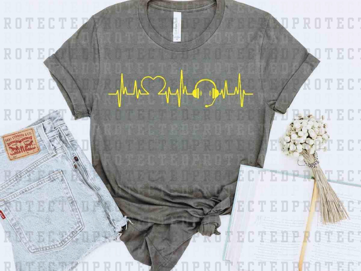 DISPATCHER HEARTBEAT *SINGLE COLOR* - DTF TRANSFER