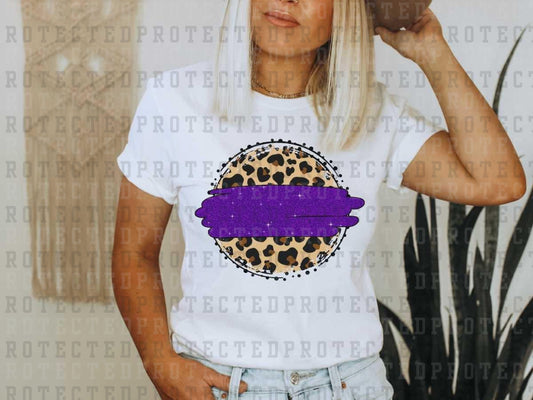 PURPLE LEOPARD PATCH - DTF TRANSFER