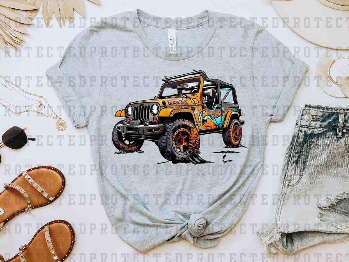 ORANGE JEEP - DTF TRANSFER