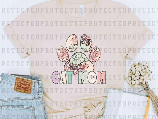 CAT MOM FLORAL PAW - DTF TRANSFER